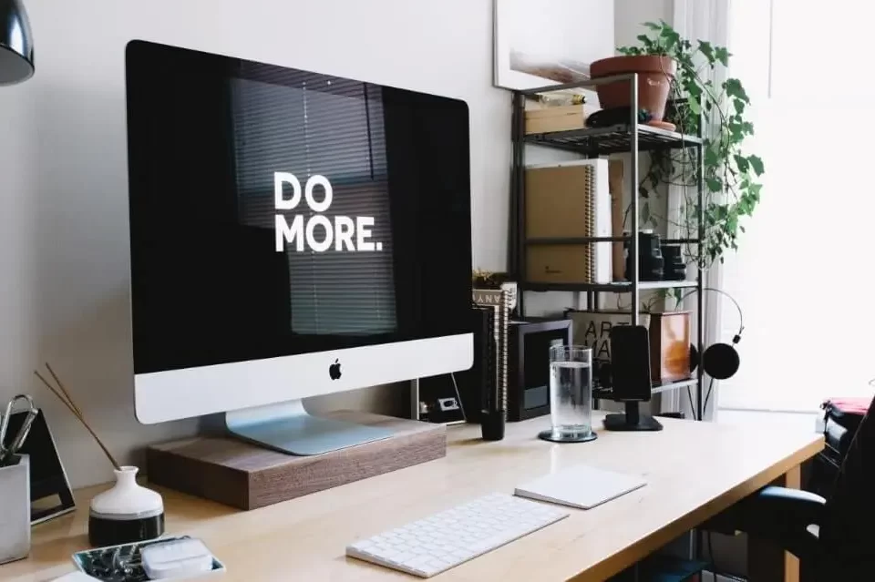 Computer screen which reads do more, to illustrate the blog post which gives tips for productivity